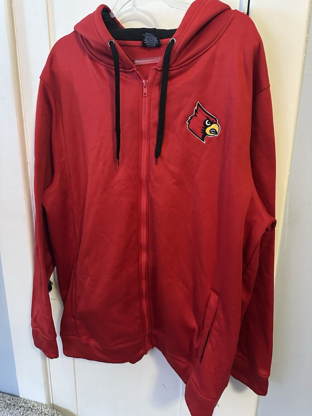 Louisville Cardinals Colosseum Men’s XXL Red Full Zip Hoodie NCAA UofL